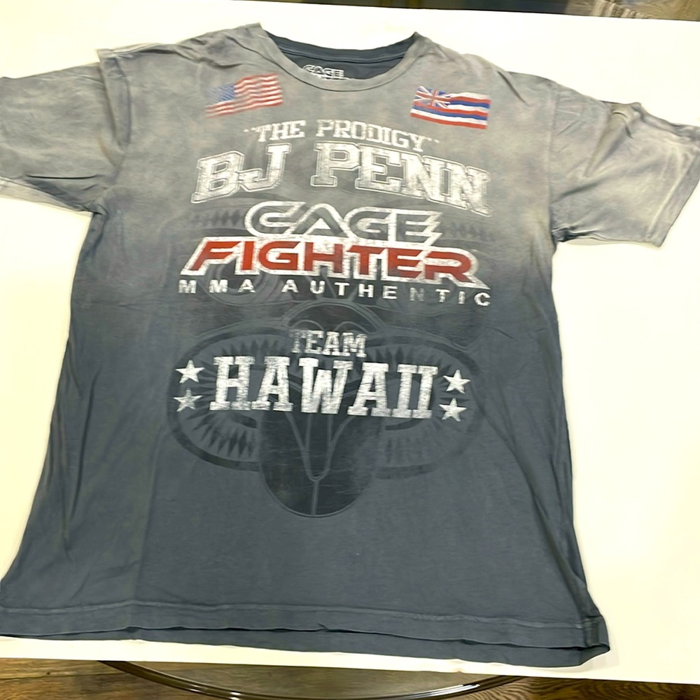 Cage fighter BJ pen T-shirt, extra large gray excellent condition